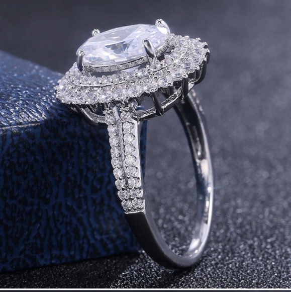 Classic,3.87CT STONE Ring 925 sterling Silver lab created diamond - Picture 10 of 11